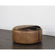 Borelli 17.25 inch Tobacco Tan / Autumn Chestnut Wheeled Storage Ottoman